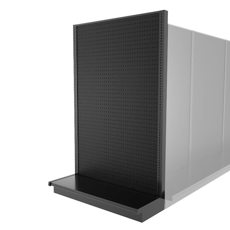 Lozier Shelving End Cap Unit, Black 48W 78H 19D P419S-EC